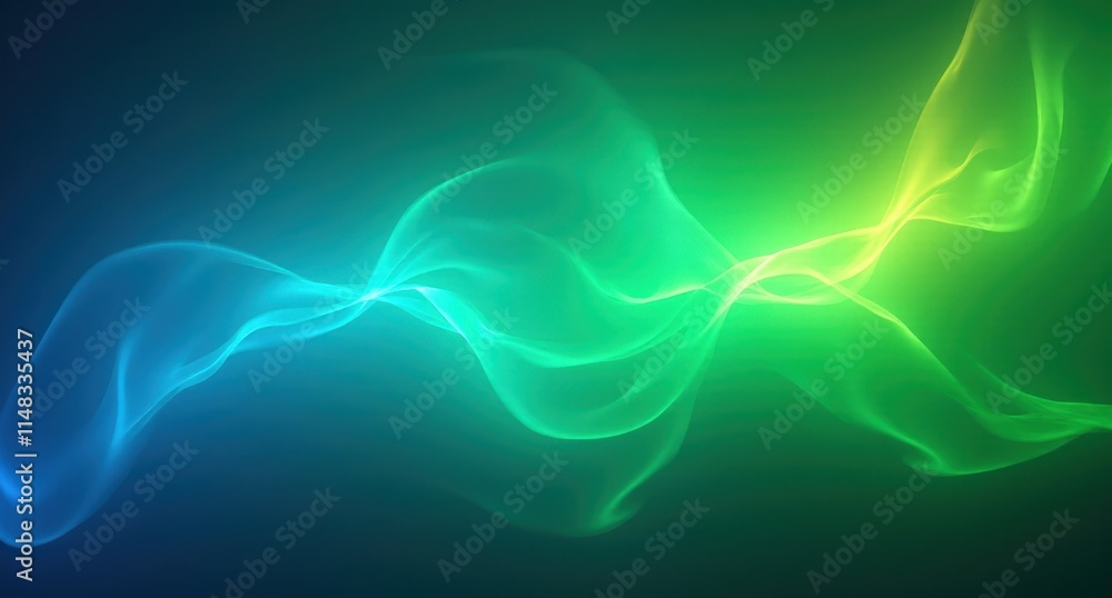 Obraz premium There is a Cobalt Blue + Lime Green background with gradient patterns, dynamic Glow-Inspired Cyan Green light, a canvas made entirely from gradients, high angle, meat texture