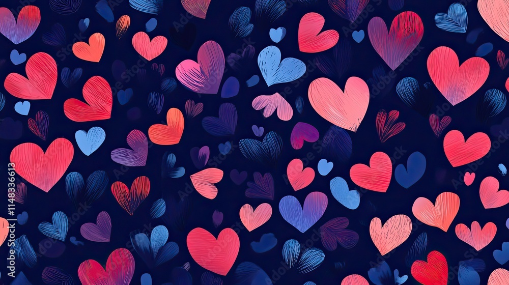 Valentine's Day Themed Background, Generative AI Valentine's Day Themed Background, Generative AI