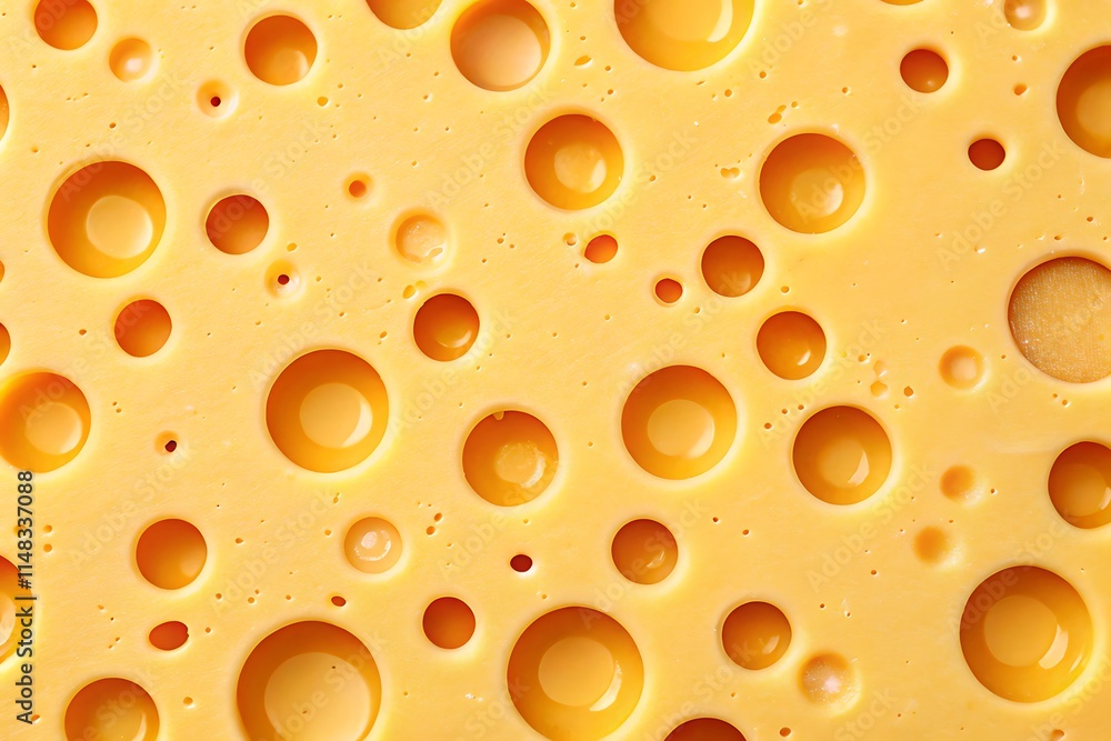 Closeup of Swiss Cheese Texture with Large Holes Closeup of Swiss Cheese Texture with Large Holes