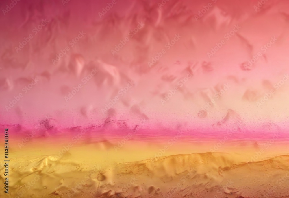 Obraz premium Vibrant yellow to pink ombre, textured surface, wallpaper, smooth, brush