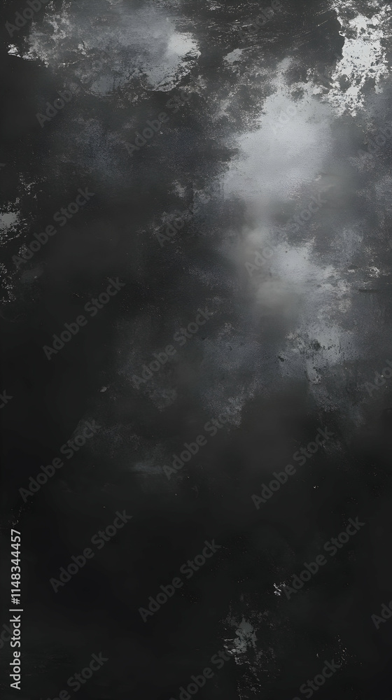 Fototapeta premium A dark, moody sky with clouds and hints of light breaking through.