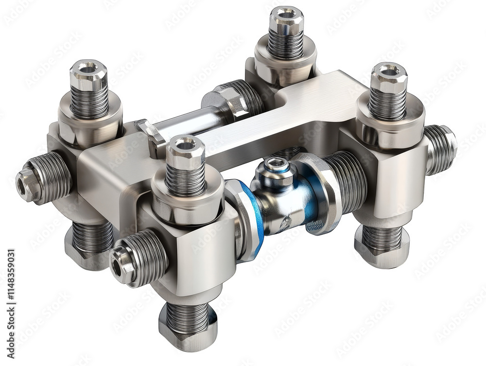 Industrial Metal Mechanism Precision Engineering D Render Industrial Metal Mechanism Precision Engineering D Render