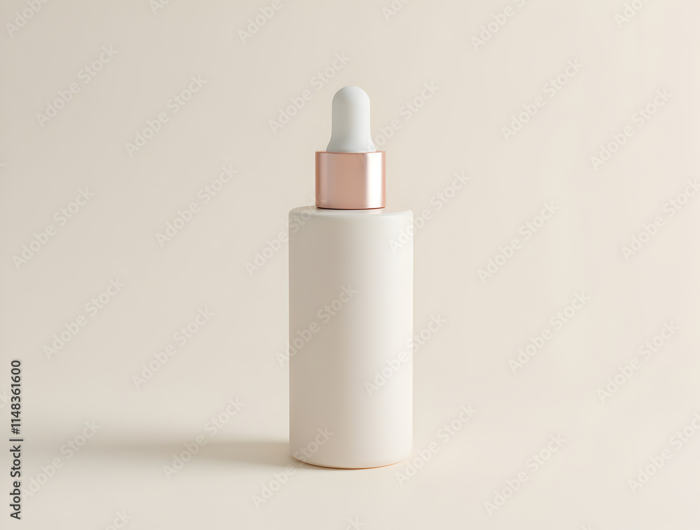 Elegant Skincare Serum Bottle on Minimalist Background for Beauty Branding Elegant Skincare Serum Bottle on Minimalist Background for Beauty Branding