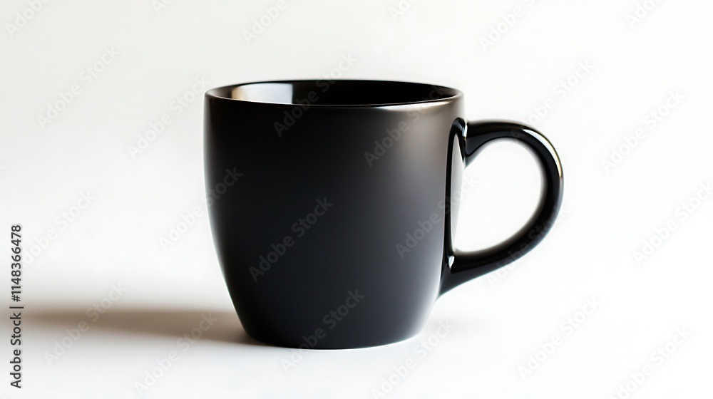 Fototapeta premium Black mug isolated.