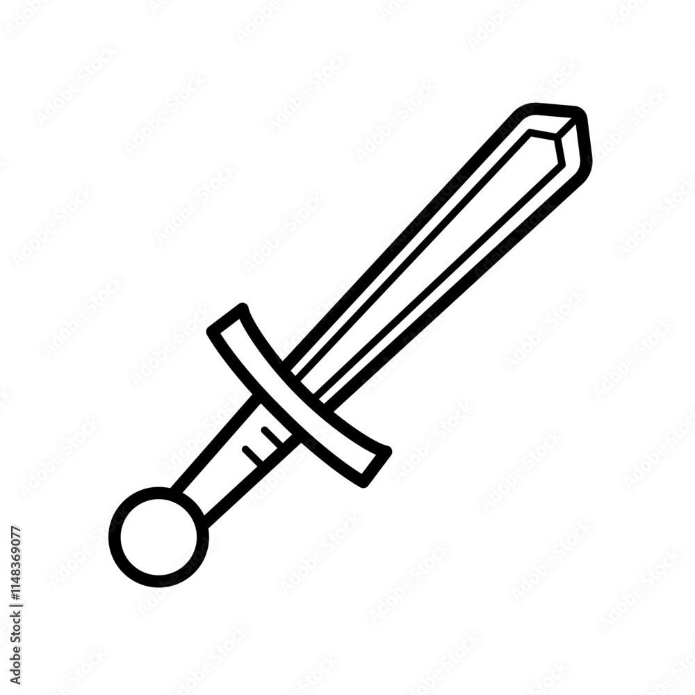 medieval sword - vector icon medieval sword - vector icon
