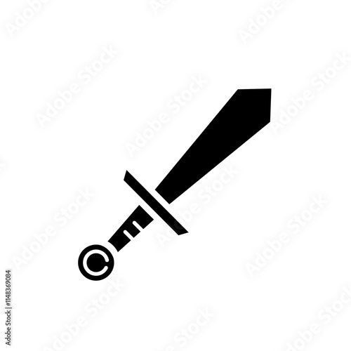 medieval sword - vector icon