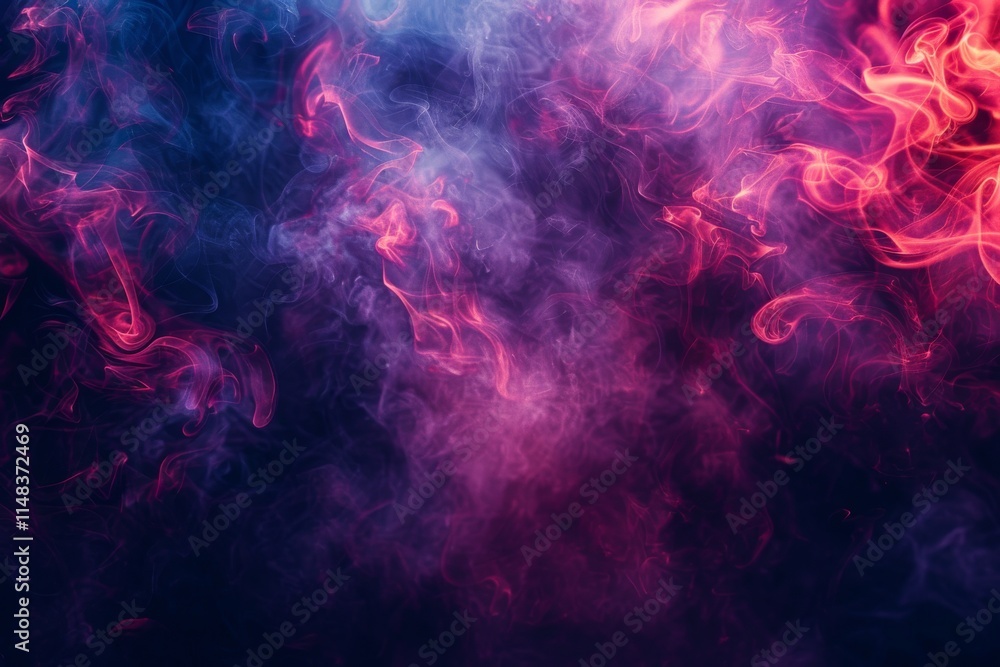 Colorful smoke swirls create a mesmerizing abstract pattern in a dark setting Colorful smoke swirls create a mesmerizing abstract pattern in a dark setting
