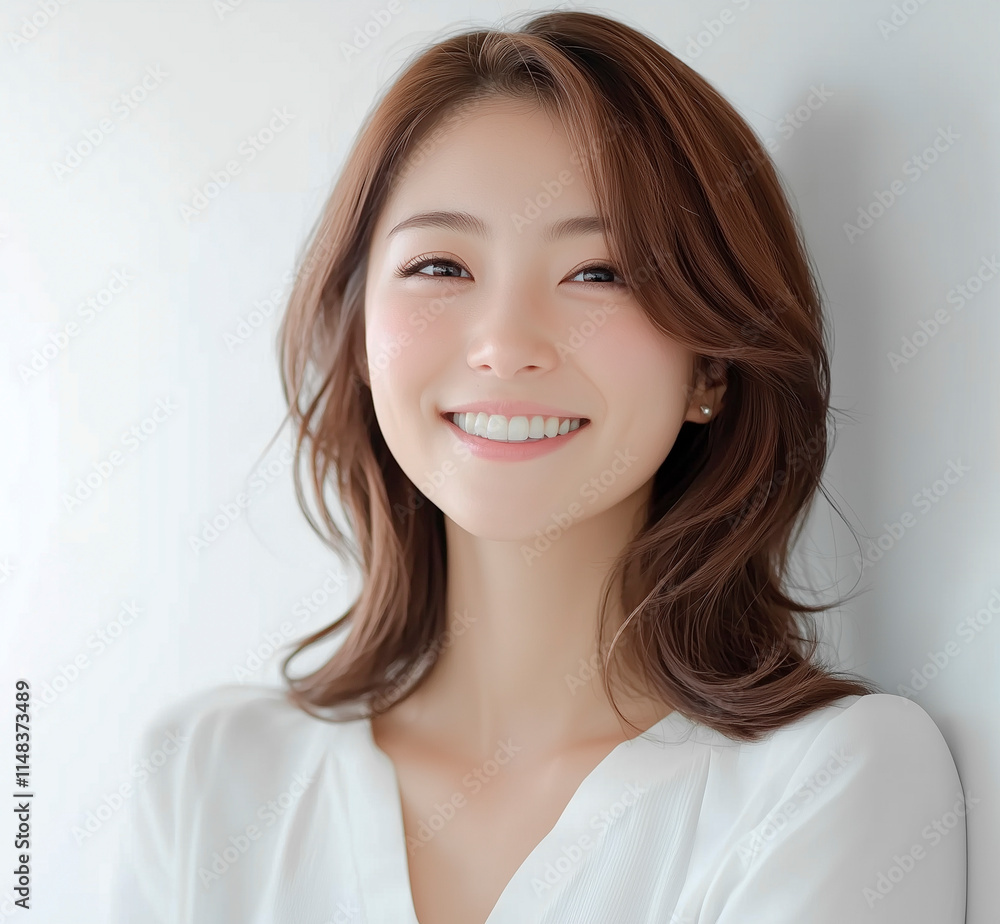 笑顔の日本人女性 笑顔の日本人女性