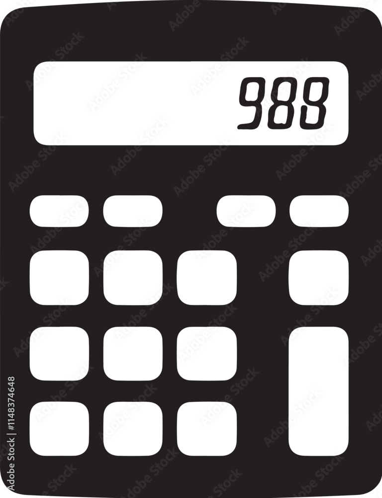 Calculator Silhouette Vector Icon - High-Quality Editable Design
Calculator Silhouette Vector Icon - High-Quality Editable Design