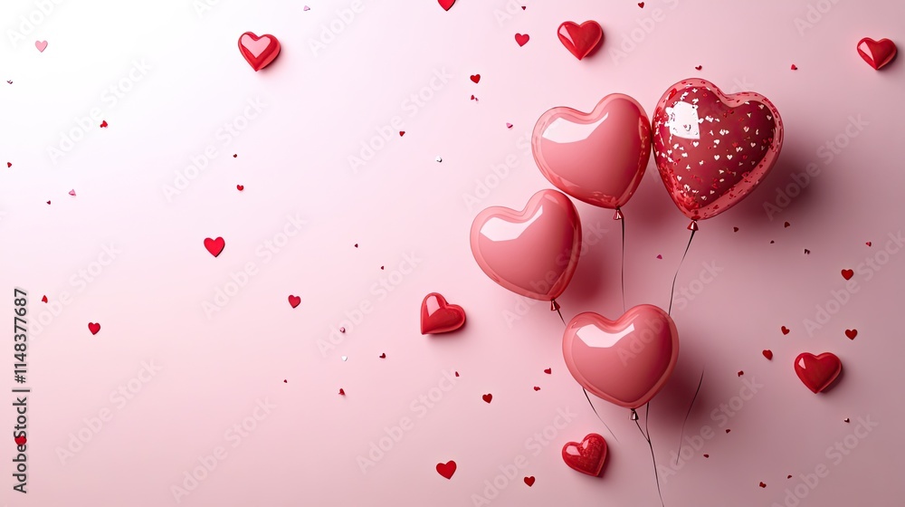 Valentine's Day Themed Background, Generative AI Valentine's Day Themed Background, Generative AI