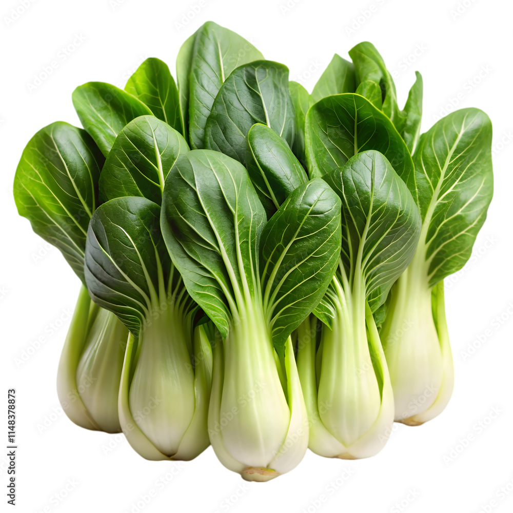 raw organic baby bok choy on transparent background raw organic baby bok choy on transparent background
