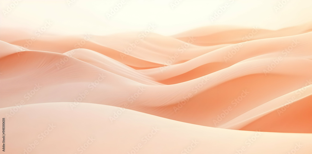 Soft, undulating sand dunes in warm tones create a tranquil and serene landscape. Soft, undulating sand dunes in warm tones create a tranquil and serene landscape.