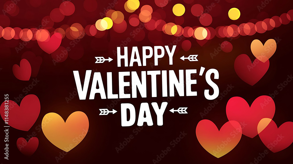 Naklejka premium happy valentine's day