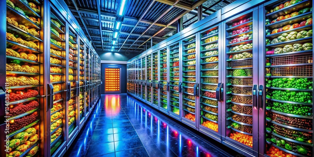 Supercomputer Data Center Food Photography: High-Performance Computing Server Room Culinary Images Supercomputer Data Center Food Photography: High-Performance Computing Server Room Culinary Images