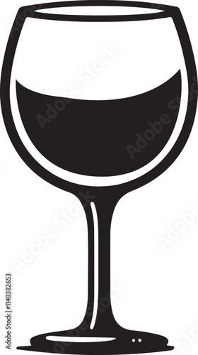 A black and white drawing of a glass with flowers on it
