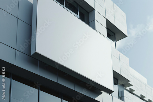 Wall Mounted Sign on Building Mockup Large Roadside Sign Board For Advertisement  Roadside Billboard Sign Mockup Outdoor Signage