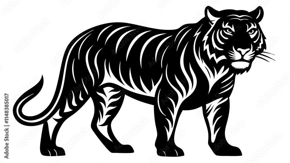 tiger silhouette tiger silhouette