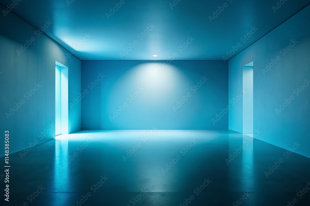Surreal Blue Gradient Studio Background, Empty Room, Abstract Blue Backdrop, Alpha Channel, Display Space Surreal Blue Gradient Studio Background, Empty Room, Abstract Blue Backdrop, Alpha Channel, Display Space