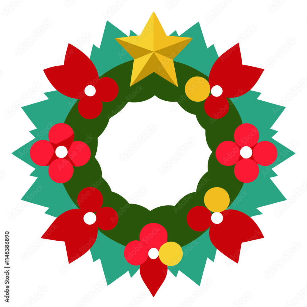 christmas wreath with red ribbon christmas wreath with red ribbon