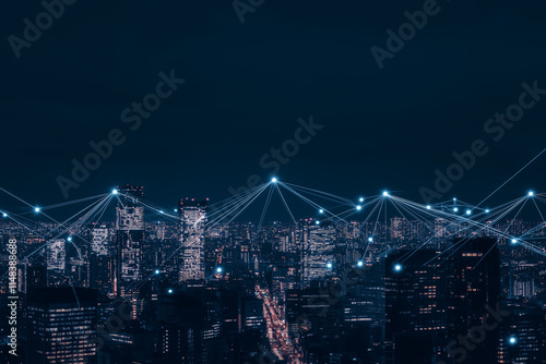 Wallpaper Mural Neonbeleuchtete Stadtlandschaft bei Nacht im dichten Nebel

 Torontodigital.ca