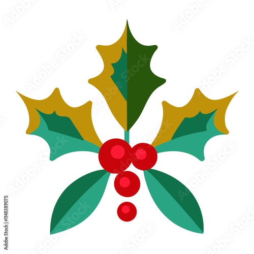 holly berries and leaves