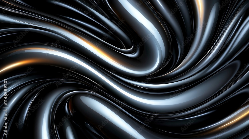 Abstract Swirling Liquid Metal Background Dark Grey and Gold Hues Abstract Swirling Liquid Metal Background Dark Grey and Gold Hues