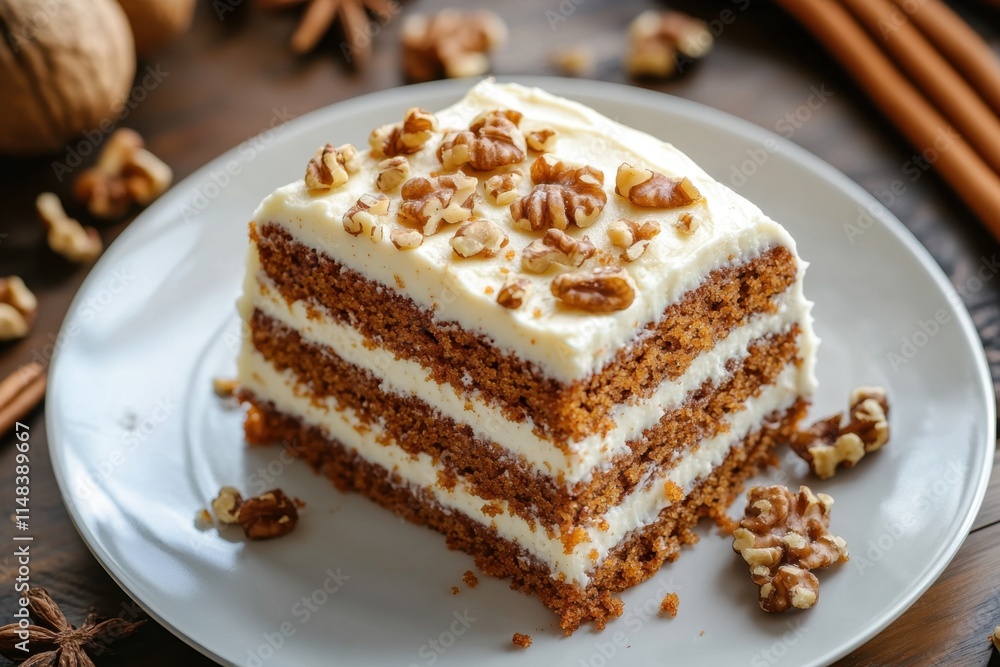 Delicious Layered Carrot Cake with Walnuts and Cream Cheese Frosting Delicious Layered Carrot Cake with Walnuts and Cream Cheese Frosting