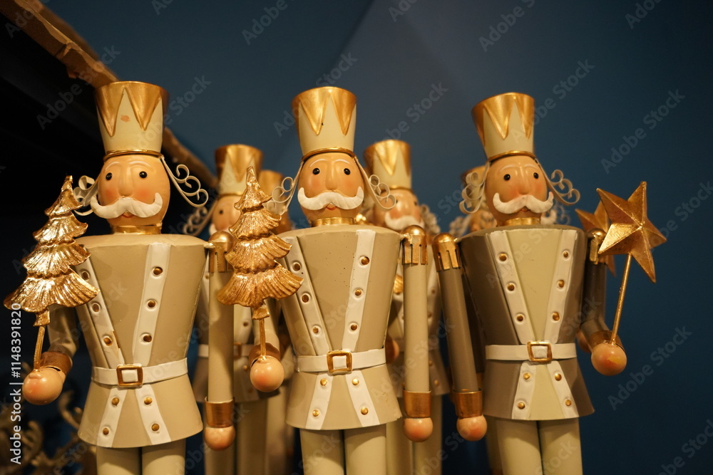 Naklejka premium christmas toys and decorations in the store