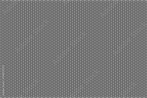 Seamless pattern. Gray outline. Small, orysoltal waves in a checkerboard pattern on a black background. Honeycombs. Flyer background design, advertising background, fabric, clothing, texture
