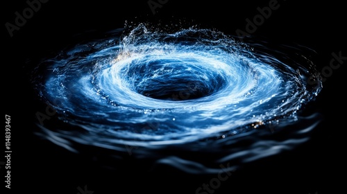 Abstract Vortex Celestial Whirlpool of Light and Water