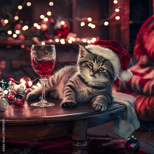 Holiday Christmas Background with Mistletoe Branches,Pinecones, Berries and Snowflakes Abstract Christmas tree stars star hand-made postcard set collection vector art Modern Minimal Vector Holiday Gre