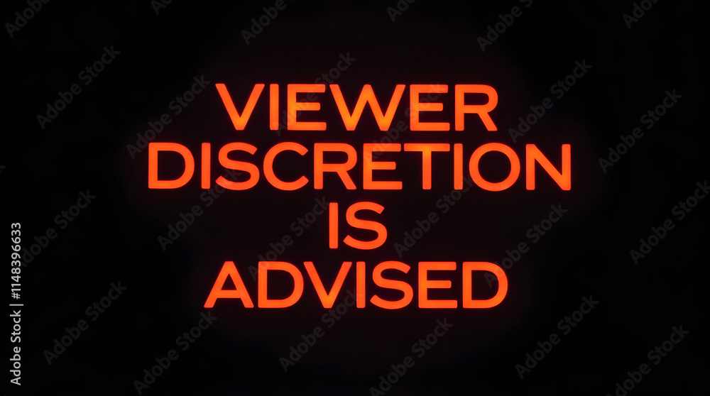Cautionary Notification Displayed with Warning Message for Viewer Awareness Cautionary Notification Displayed with Warning Message for Viewer Awareness