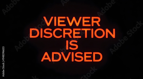 Cautionary Notification Displayed with Warning Message for Viewer Awareness
