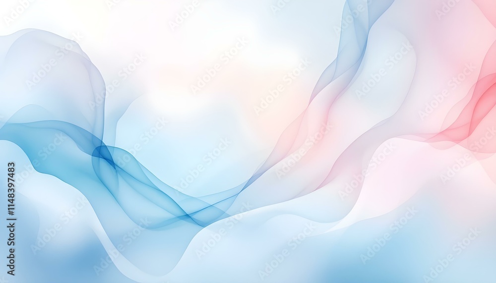 Fototapeta premium Abstract pink blue wavy with blurred light curved lines background. neutral, color stripes, background. soft pastel color. modern wave background. abstract graphic art wallpaper background