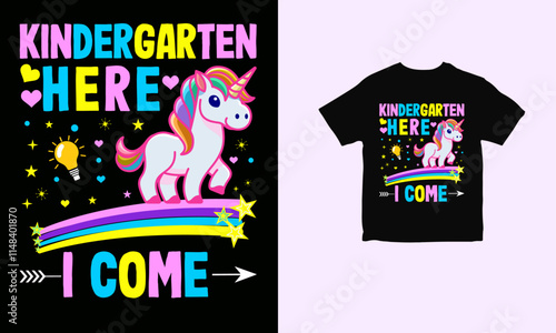 Kindergarten Here I come T-shirt design