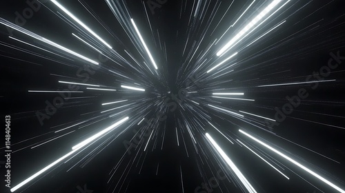 Light streaks radiating from center.
