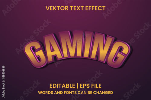 Editable gaming effect text
