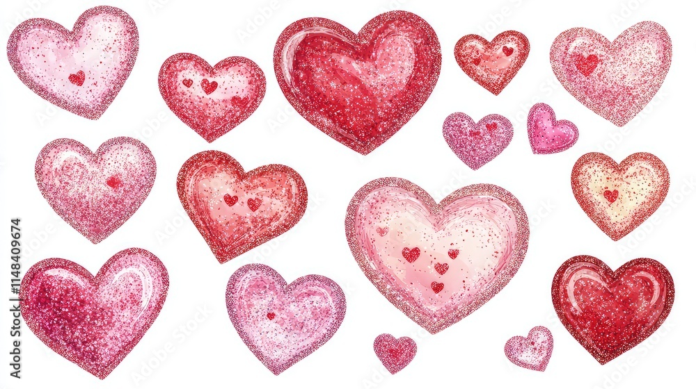 Fototapeta premium Valentine's Day Themed Background, Generative AI