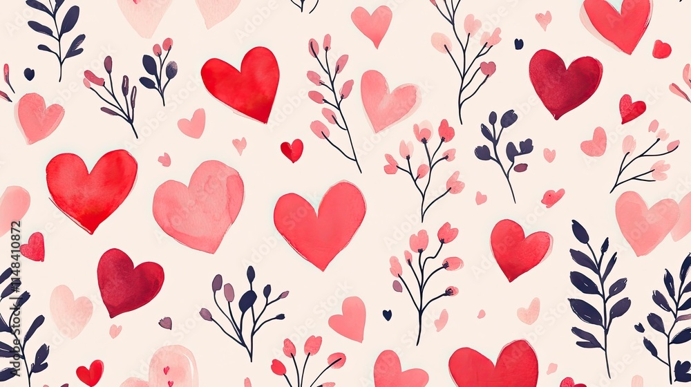 Valentine's Day Themed Background, Generative AI Valentine's Day Themed Background, Generative AI
