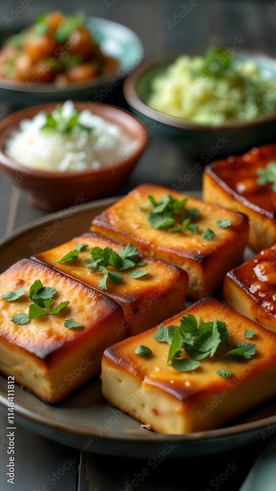 Colorful Tofu Dishes Showcase