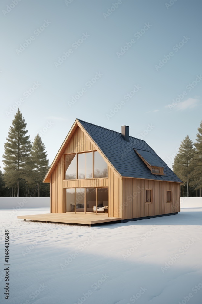 arafed house with a porch and a covered porch in the snow arafed house with a porch and a covered porch in the snow