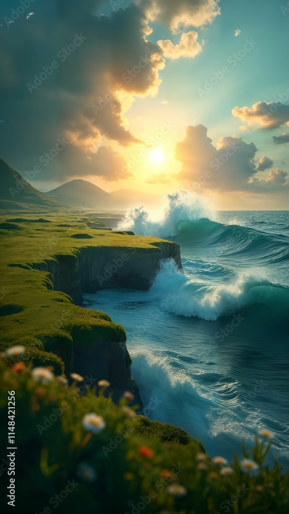 Naklejka premium Surreal Landscape of Emotional Contrasts