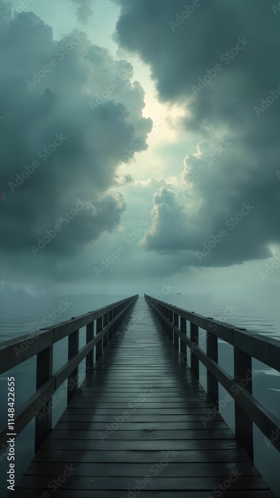 Fototapeta premium Bridging Serenity and Turmoil
