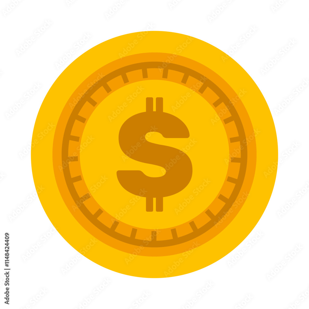 Dollar Currency coin vector design on white background, Isolated Money symbol in Flat style, Investing, Banking and Business graphic elements, Economy Infographic. Dollar Currency coin vector design on white background, Isolated Money symbol in Flat style, Investing, Banking and Business graphic elements, Economy Infographic.