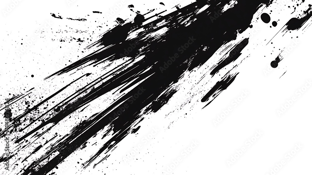 Black ink splatter on white. (1) Black ink splatter on white. (1)