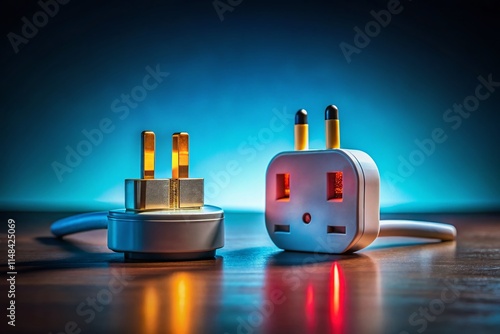 UK vs USA Power Plug Comparison: Electrical Adaptor Differences, Voltage, Travel Adapter, Three Pin Plug, Two Pin Plug, Electrical Outlet, UK Plug, US Plug, International Travel photo