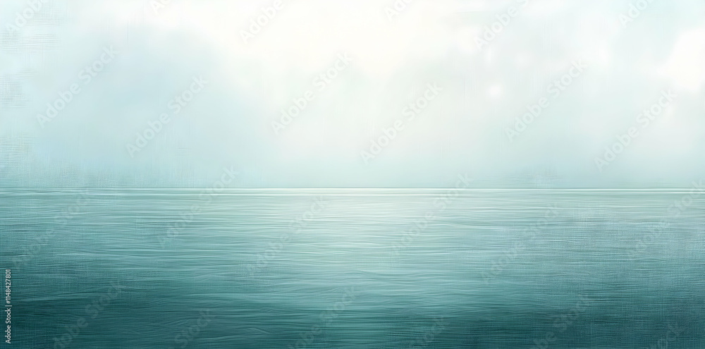 Obraz premium A serene seascape with soft colors and mist, evoking calmness and tranquility.