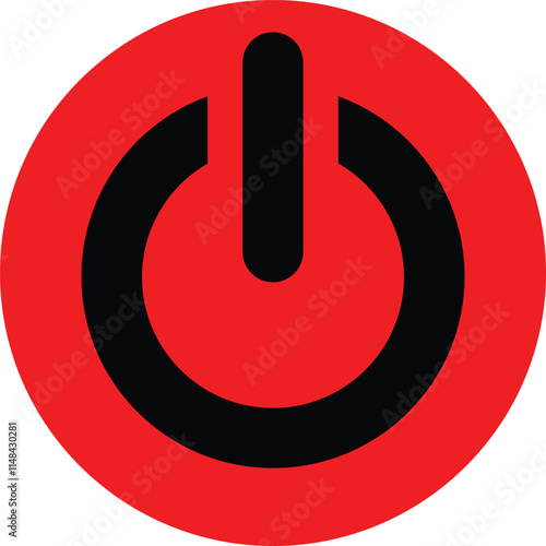 On off power button. Switch on switch off icon. Press start button sign. On off  switch vector circle symbol. vector illustration.