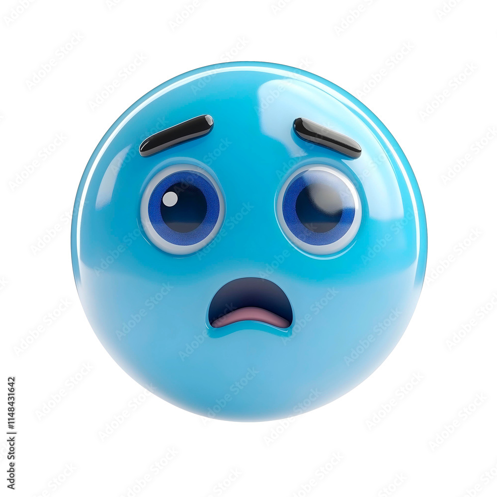 isolated 3d cold emoji on plain background blue emoticons confused reaction icons isolated 3d cold emoji on plain background blue emoticons confused reaction icons