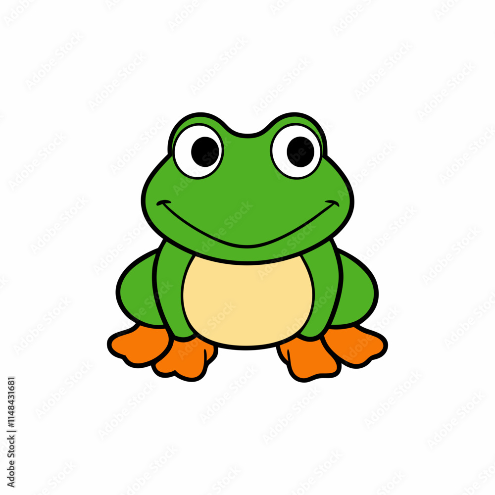 frog on white frog on white